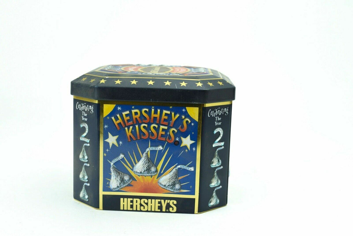 Collectible Hershey's Kisses Millennium Series Canister  - (1907-2000) 5"x5"x4"