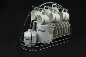 RARE - 'The Cellar' Macys Espresso set (pitcher, mugs, plates, sugar)