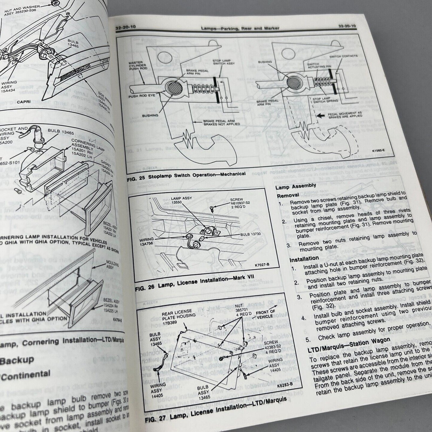 Set of 3 1986 Car Shop Manuals (Thunderbird included)