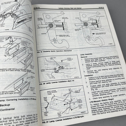 Set of 3 1986 Car Shop Manuals (Thunderbird included)