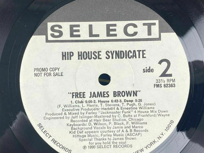 Free James Brown Single Promotional Vinyl Hip House Syndicate LP