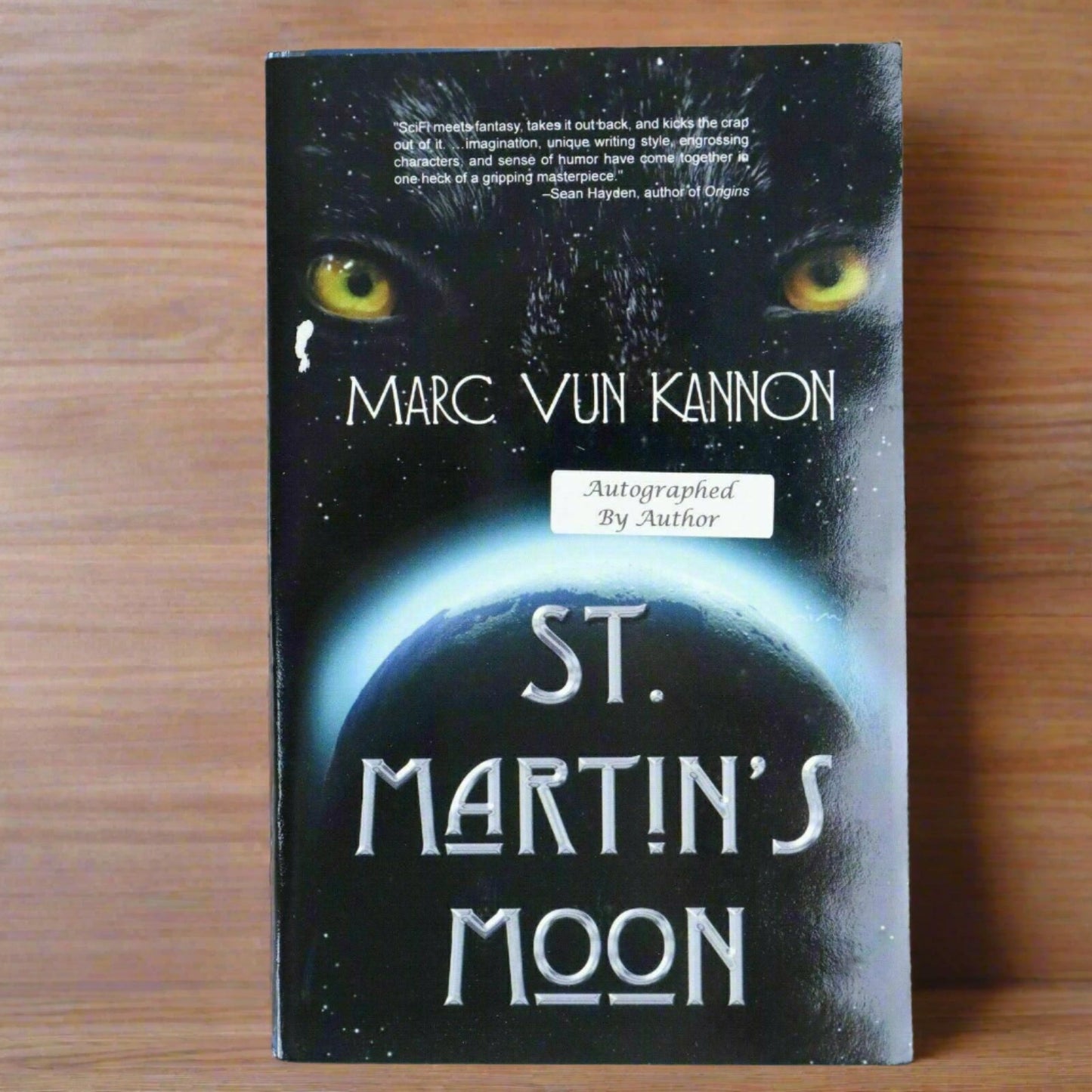 St. Martin's Moon by Marc Vun Kannon 2001 Paperback 1st Printing,  Signed