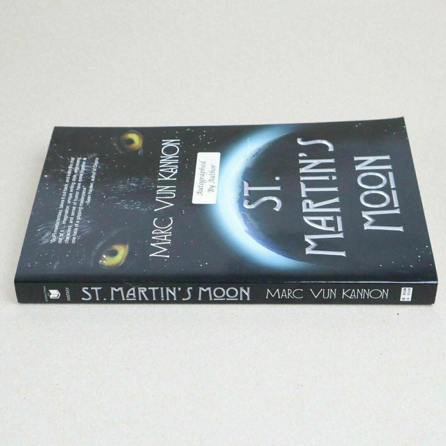 St. Martin's Moon by Marc Vun Kannon 2001 Paperback 1st Printing,  Signed