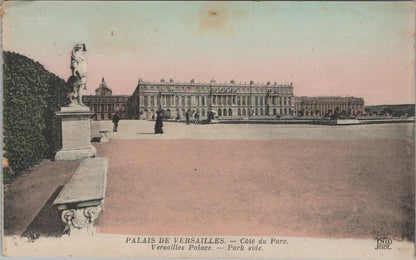 Antique Postcard Palais De Versailles Cote du Parc Versailles Palace - Park Side