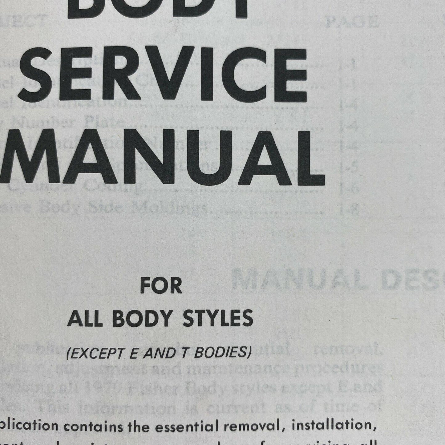 1979 Fisher Body Service Manual, General Motors, all bodies except E and T