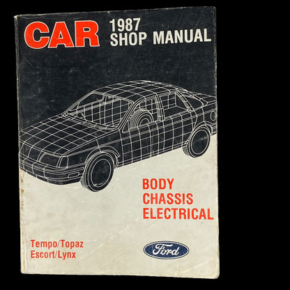 1987 Tempo, Topaz, Escort, Lynx Car Shop Manual, Ford