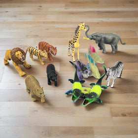 Mixed Lot of 13 Zoo Animal Figurines