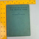 Antique 1918 Rapid Method for French Verbs Roch-Alphonse de Massabielle