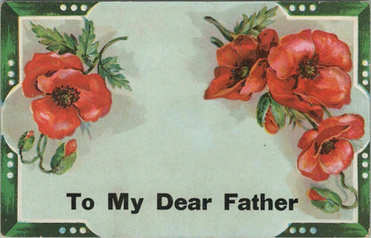 Antique Postcard: To My Dear Father, blank,