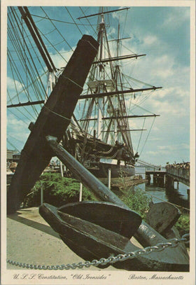 Vintage Postcard U.S.S. Constitution, "Old Ironsides"