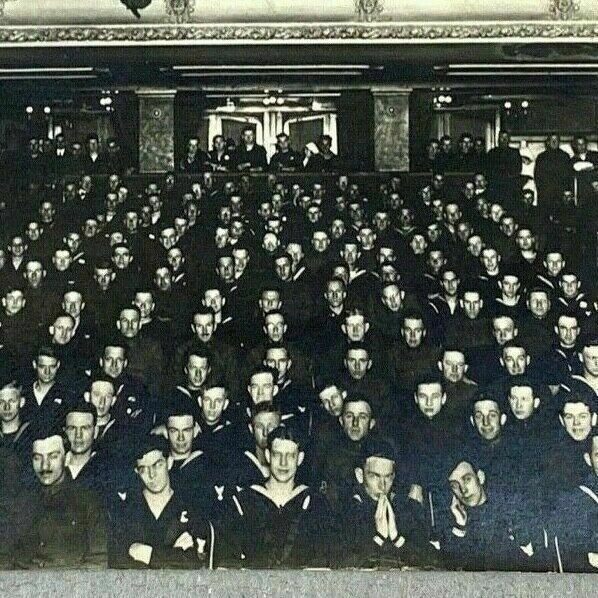 Rare Antique Postcard Our Boys 'Navy' The Playhouse RPPC (Real Photo) Beal, NY