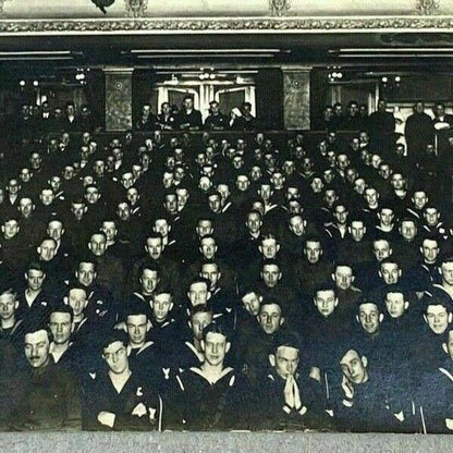 Rare Antique Postcard Our Boys 'Navy' The Playhouse RPPC (Real Photo) Beal, NY