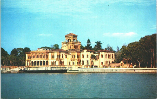 Vintage Postcard John Ringling Residence Sarasota Bay, Florida H.W. Hannau