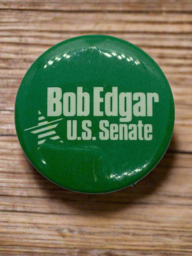 Bob Edgar US Senate Metal Pinback button Vintage 1 1/2"