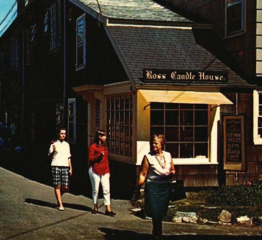 Vintage Postcard Rose Bearskin Neck - Rockport, Massachusetts (Candle House)