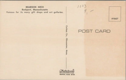 Vintage Postcard Rose Bearskin Neck - Rockport, Massachusetts (Candle House)