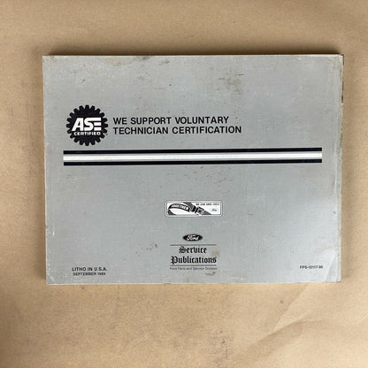 1990 Ford Escort Electrical and Vacuum Trouble Shooting Manual