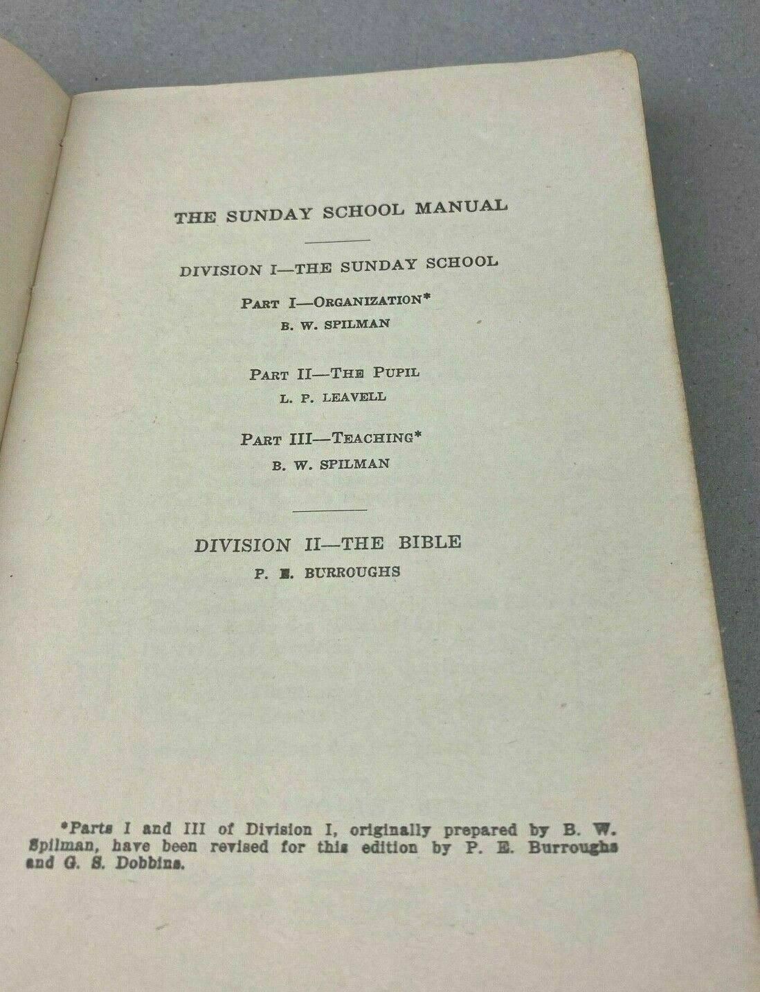 Antique Book - The Sunday School Manual 1923