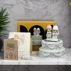 Precious Moments Wedding Cake Music Box with Original Box