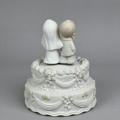 Precious Moments Wedding Cake Music Box with Original Box