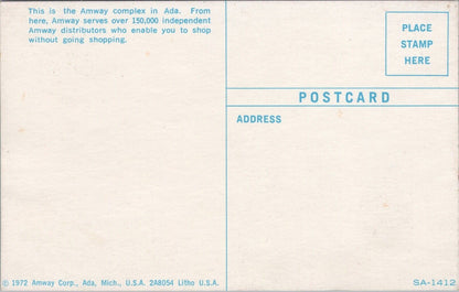 1972 Postcard AMWAY CORPORATION ADA, Michigan MI Kent County