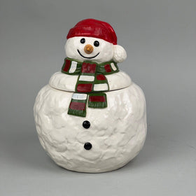 Vintage 1988 Homco Ceramic Snowman 8" Tall