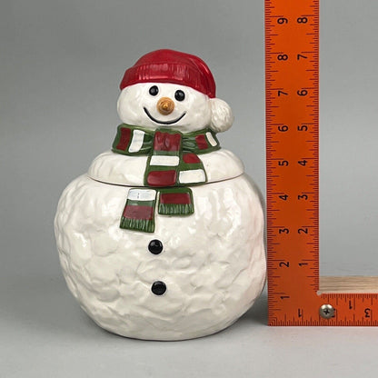 Vintage 1988 Homco Ceramic Snowman 8" Tall