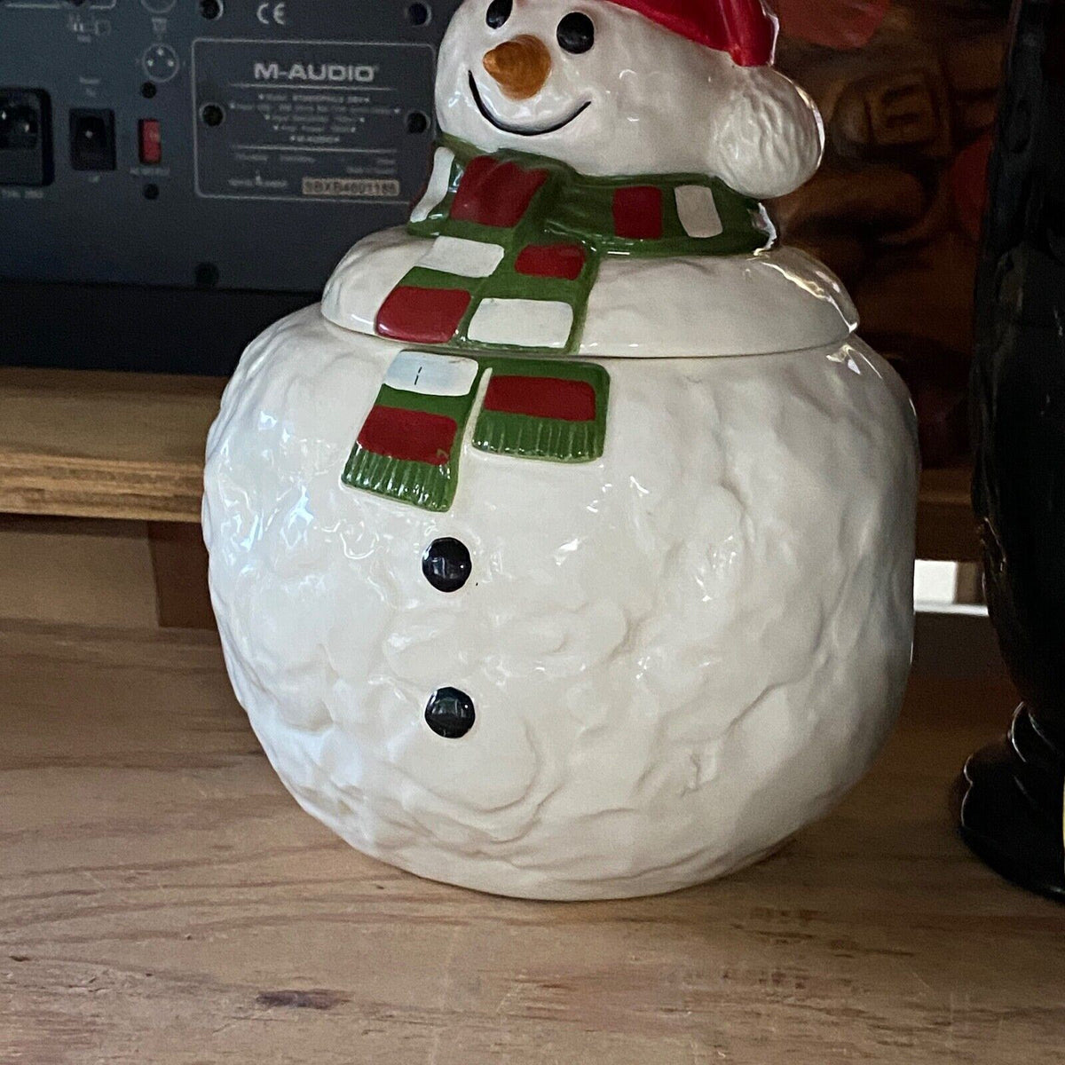 Vintage 1988 Homco Ceramic Snowman 8" Tall