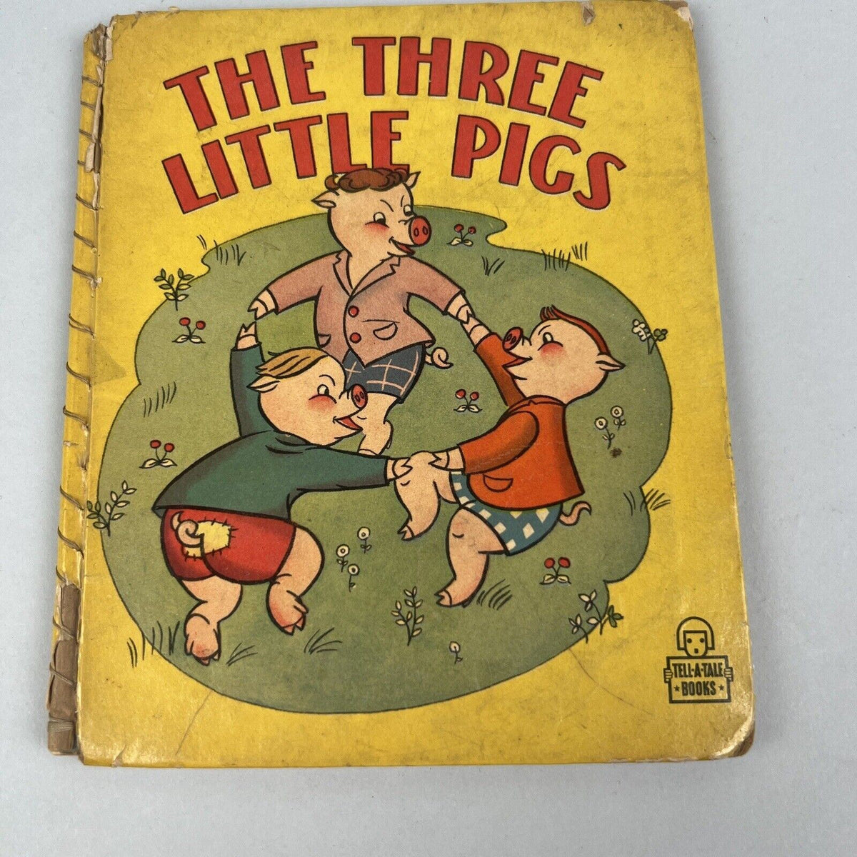 Lot of 3 1940s Vintage Children's Books, On the Farm, Three Little Pigs