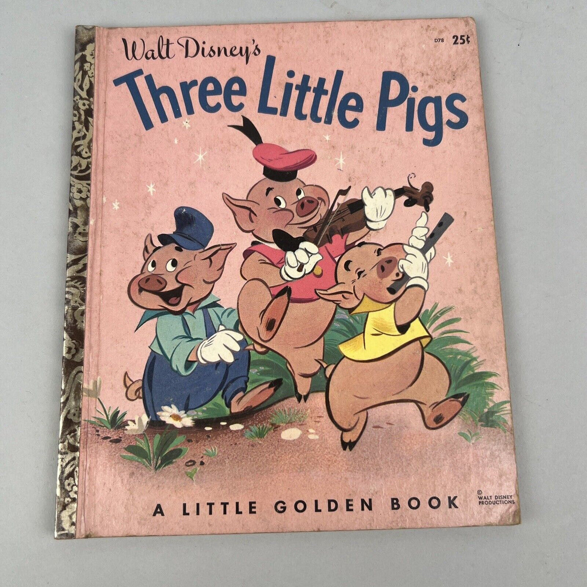 Lot of 3 1940s Vintage Children's Books, On the Farm, Three Little Pigs