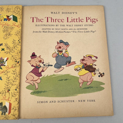 Lot of 3 1940s Vintage Children's Books, On the Farm, Three Little Pigs