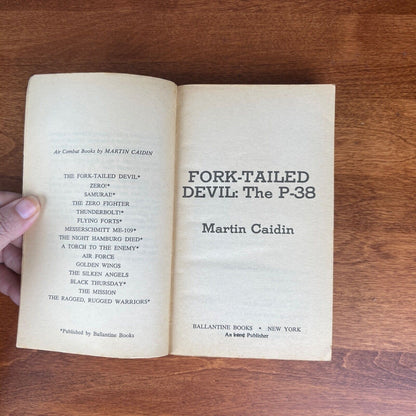 Fork-Tailed Devil: The P-38 by Martin Caidin 1973, Paperback