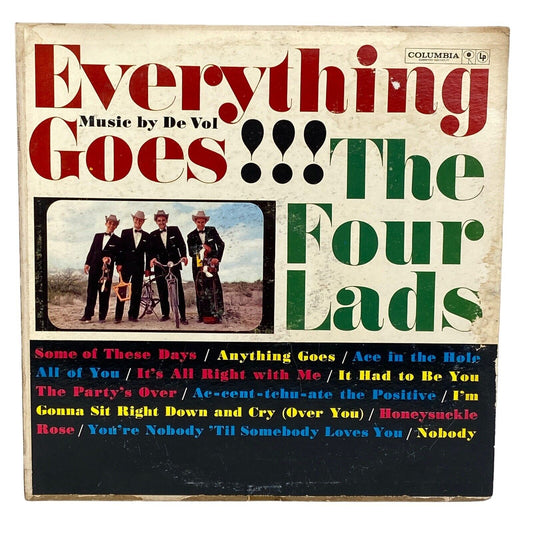 Everything Goes - The Four Lads, Columbia Records Six Eye (6 Eye) Vinyl