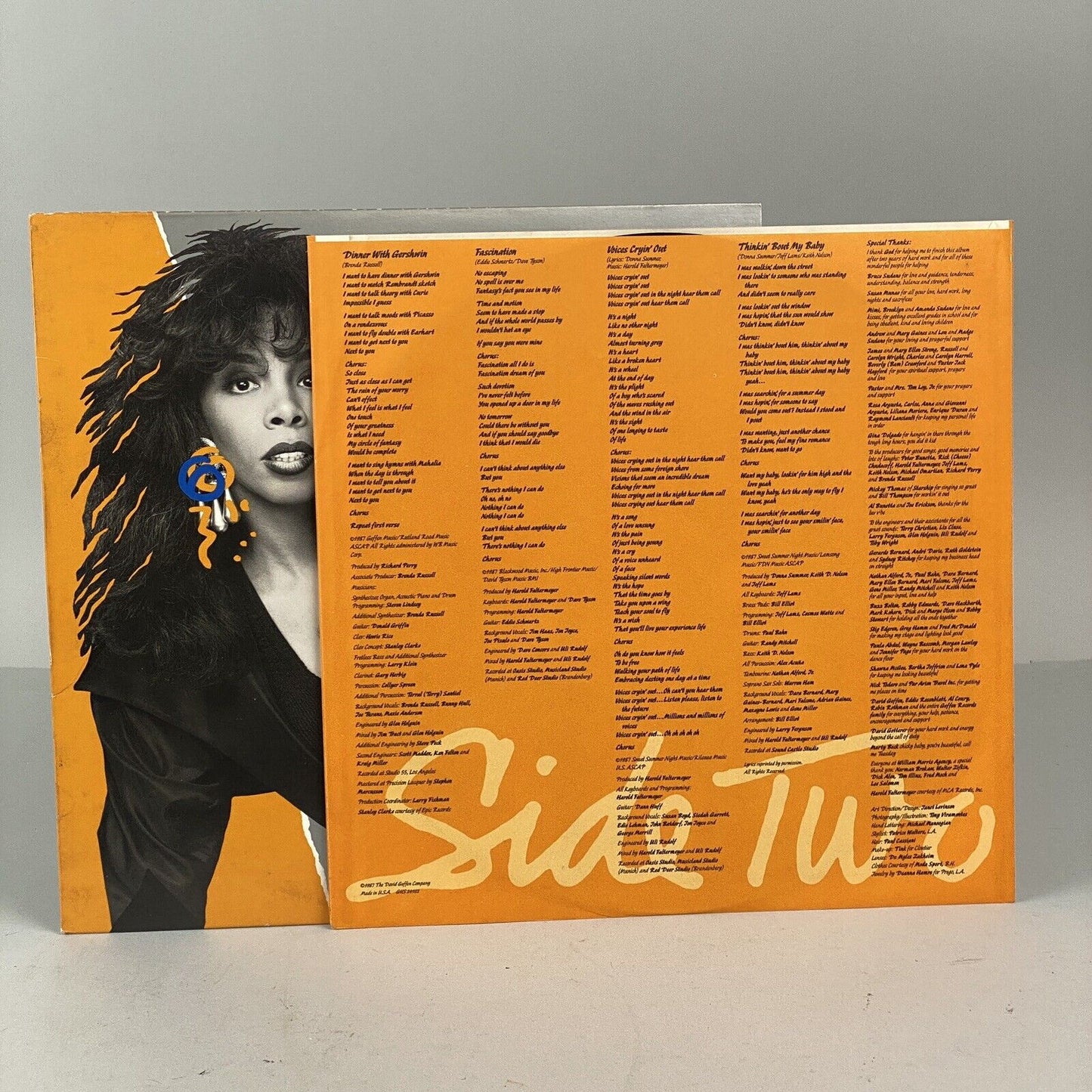 Donna Summer All Systems Go, Vinyl Records , by Geffen Records, 1987, excellent