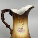 1900’s IOGA Warwick  Pitcher  Floral Theme,  11” tall, Knight Swords Mark