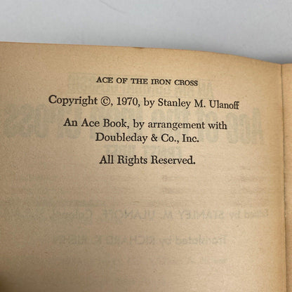 Ace of the Iron Cross By Stanley M. Ulanoff , ACE Books 1970 Paperback
