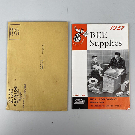 1957 Bee Supplies Catalog Vintage with original shipping envelope, 31 pages