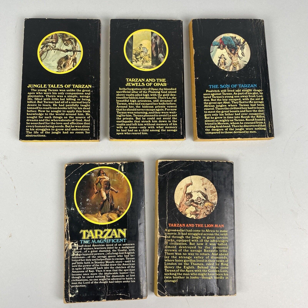 Lot 5  Tarzan Edgar Rice Burroughs papeback books, 1970's