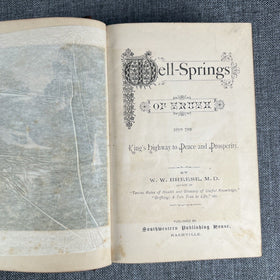 1883 Well Springs Of Truth Upon The Kings Highway To Peace Prosperity W.W Breese