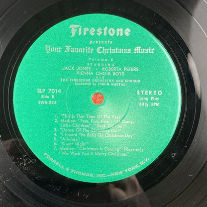 Firestone Presents Your Favorite Christmas Music Vol. 6 Record 33 RPM SLP 7014