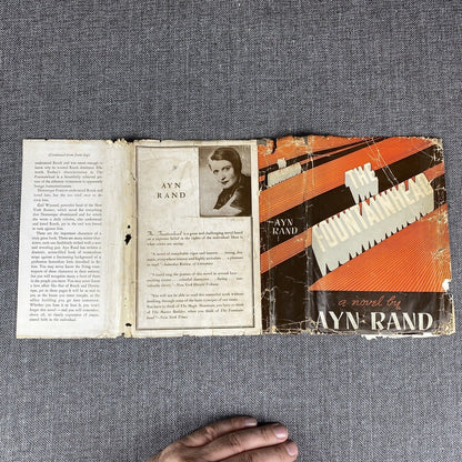 Fountainhead by Ayn Rand 1943 Hardcover with Dust Cover