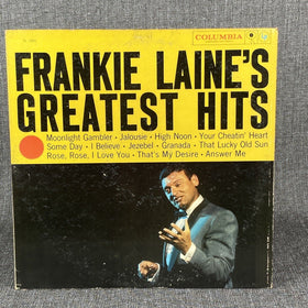 Frankie Laine's Greatest Hits Vinyl Record Columbia 6 Eye