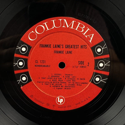 Frankie Laine's Greatest Hits Vinyl Record Columbia 6 Eye