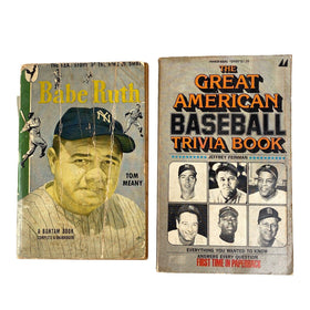 Lot of 2 Vintage Sports Paperbacks 1950's-1960's Baseball-Babe Ruth-Mets-Heroes