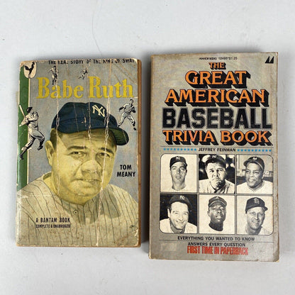 Lot of 2 Vintage Sports Paperbacks 1950's-1960's Baseball-Babe Ruth-Mets-Heroes