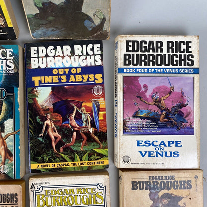 Edgar Rice Burroughs Lot of 14 Fantasy Fiction Paperback Books Tarzan Mad King