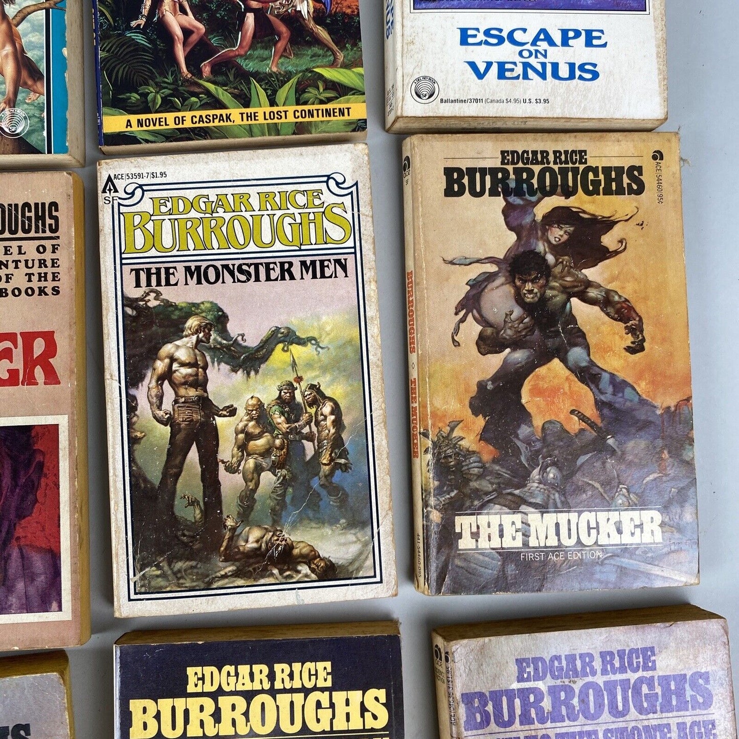 Edgar Rice Burroughs Lot of 14 Fantasy Fiction Paperback Books Tarzan Mad King