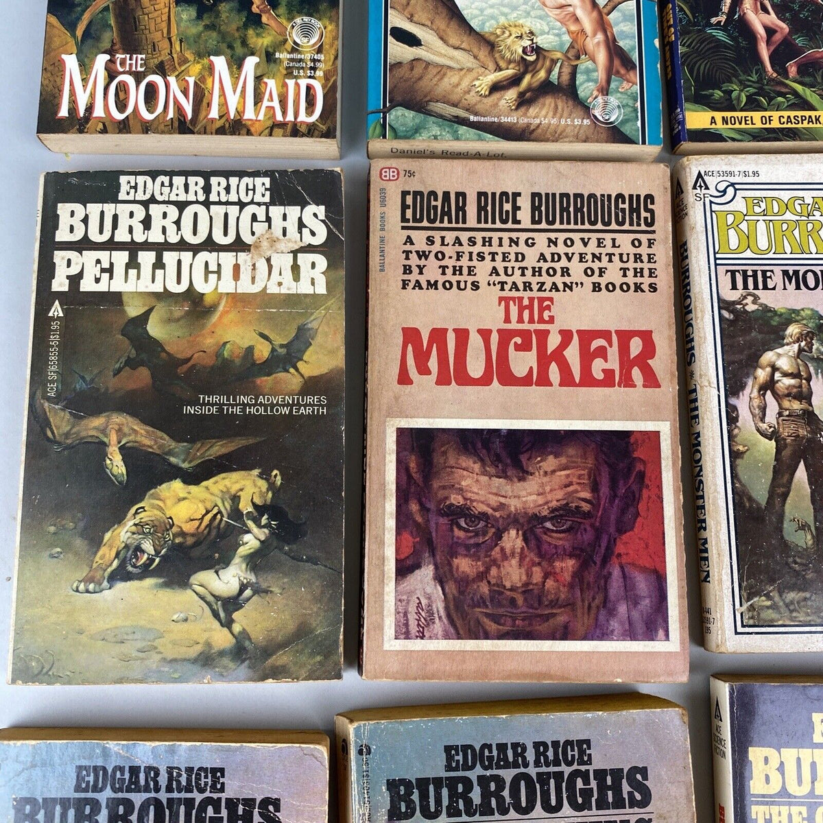 Edgar Rice Burroughs Lot of 14 Fantasy Fiction Paperback Books Tarzan Mad King