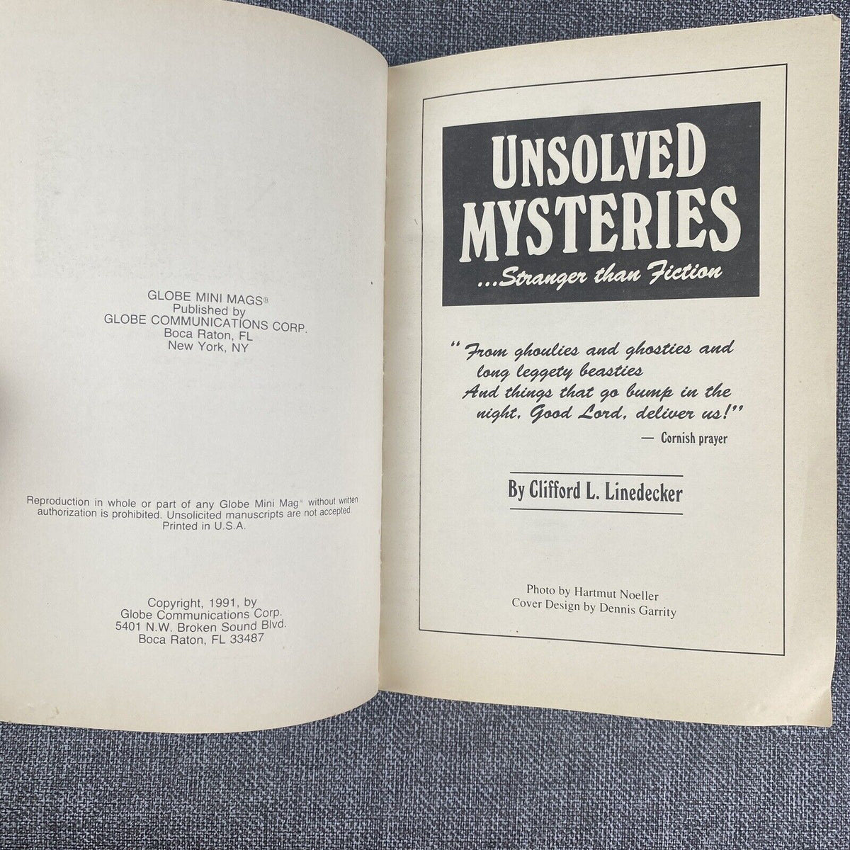 Unsolved Mysteries Stranger Than Fiction Paperback Book Clifford L. Linedecker