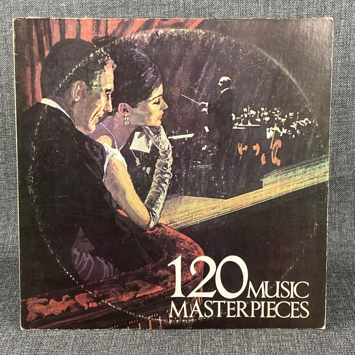 120 Music Masterpieces Highlights 2 Vinyl Records Tschaikonsky , Mozart etc...